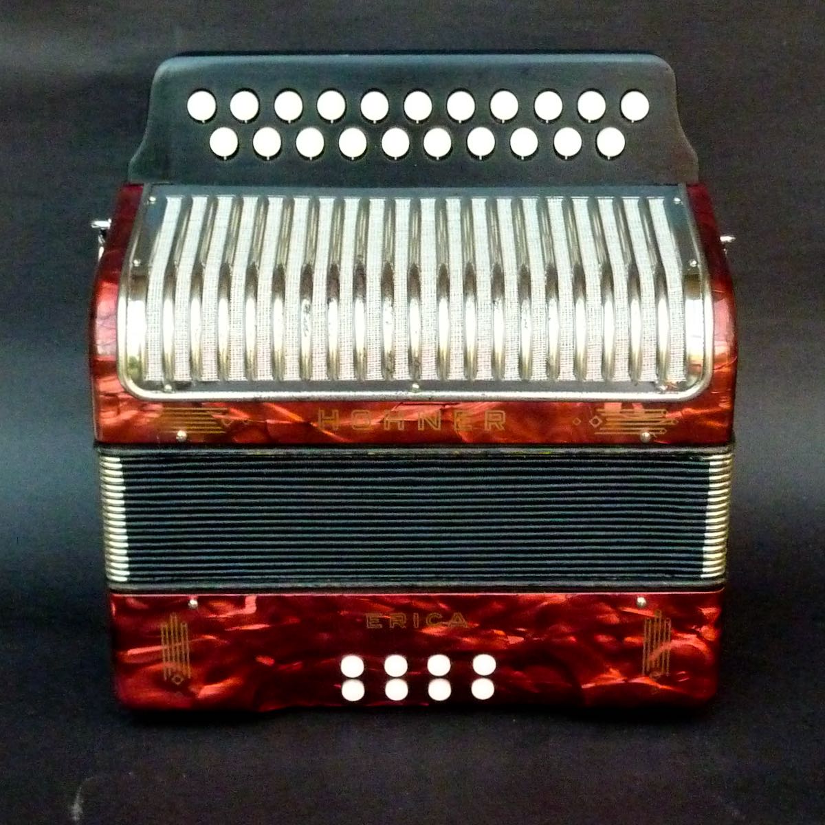 Hohner Erica DG red pearloid The Box Place