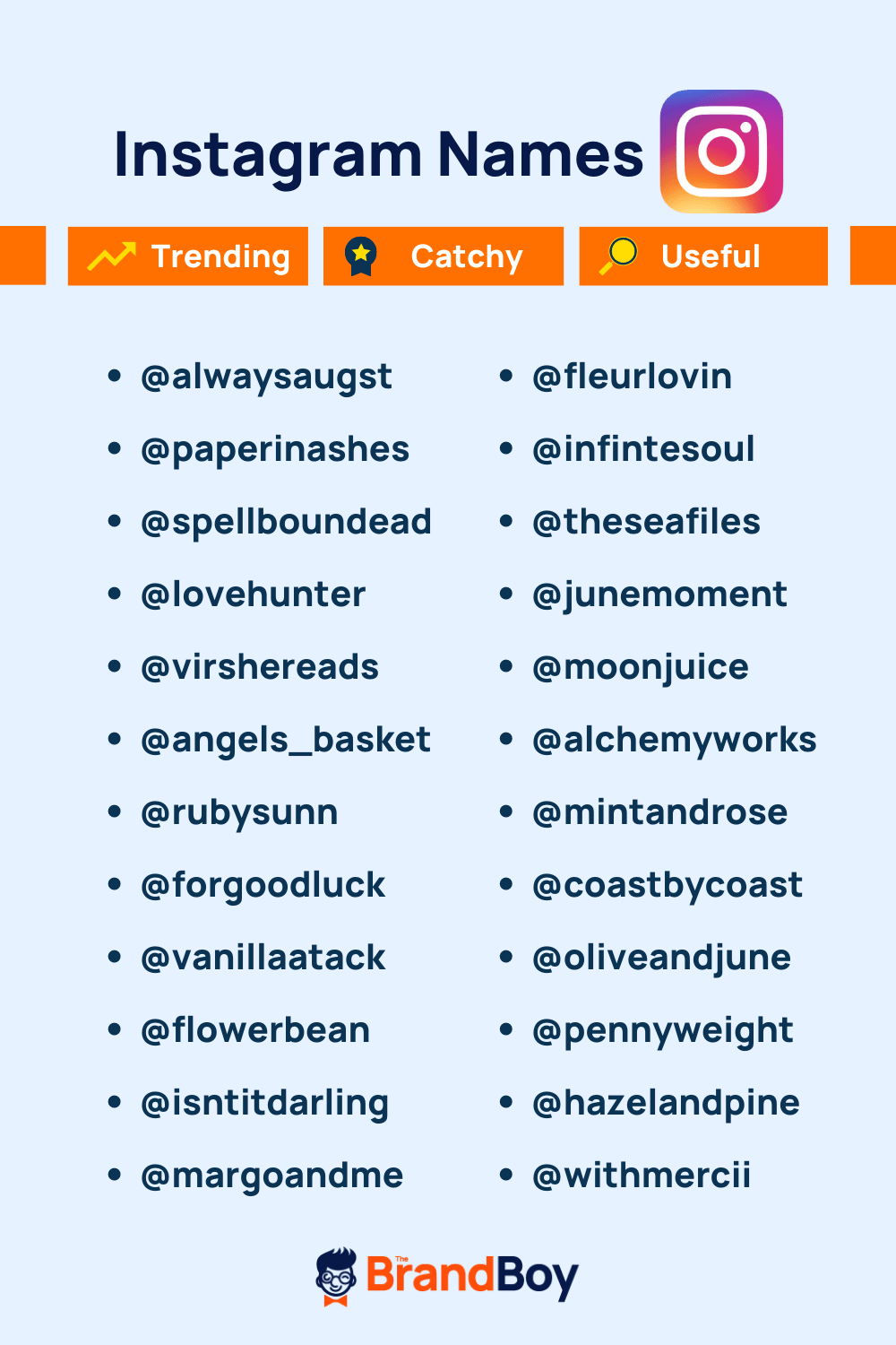 1550+ Cool Instagram Name Ideas for a Fresh Start! (For any Niche