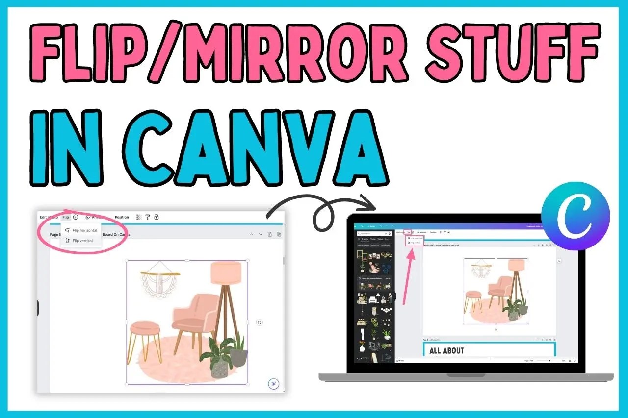 How To Flip Text, Shape, and Image In Canva (Easy Way!)