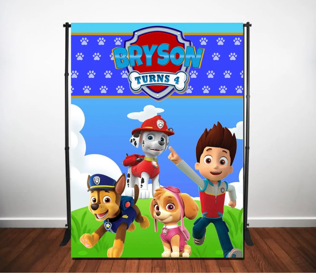 Paw Patrol Backdrop Step & Repeat The Brat Shack