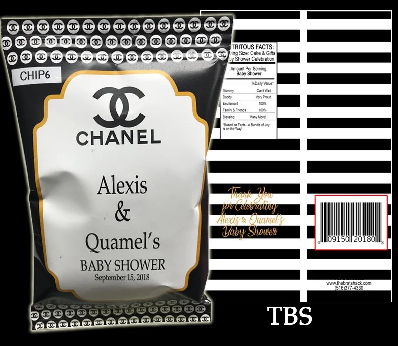 Chanel Inspired Party Favor Chip Bags The Brat Shack, NY