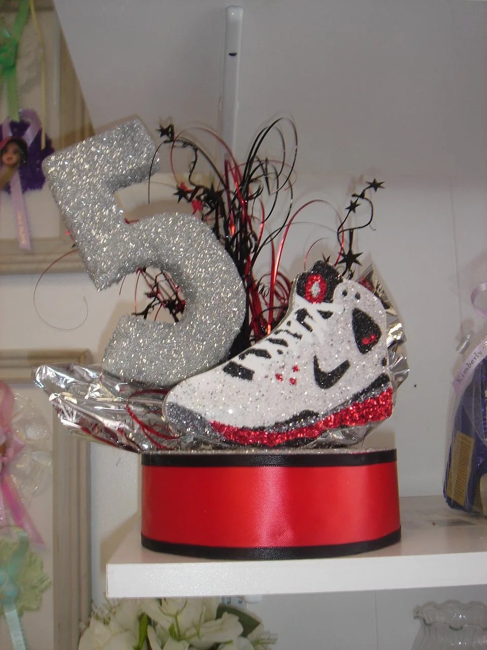 Sneaker Cake Centerpiece The Brat Shack Party Store