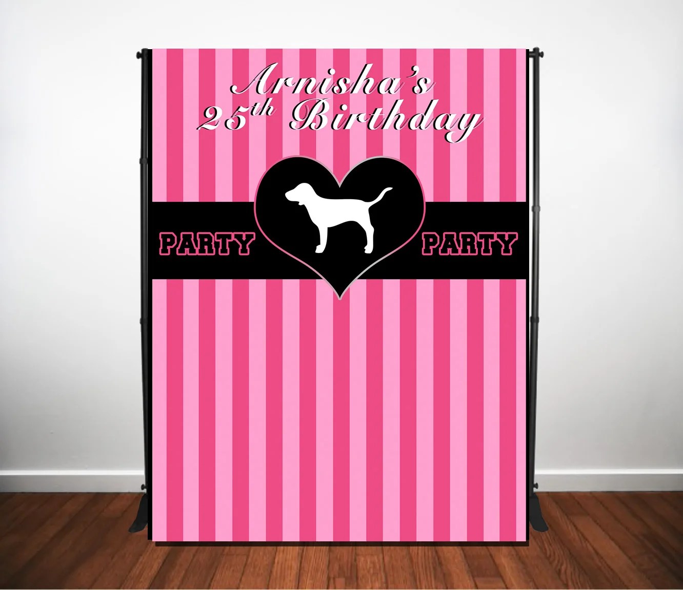 Victoria Secret Pink Backdrop The Brat Shack Party Store