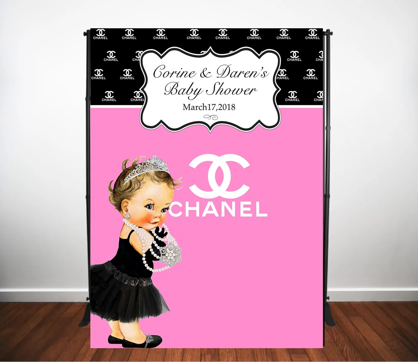 Printable Chanel Birthday Backdrop Digital File DIY Bobotemp lupon.gov.ph