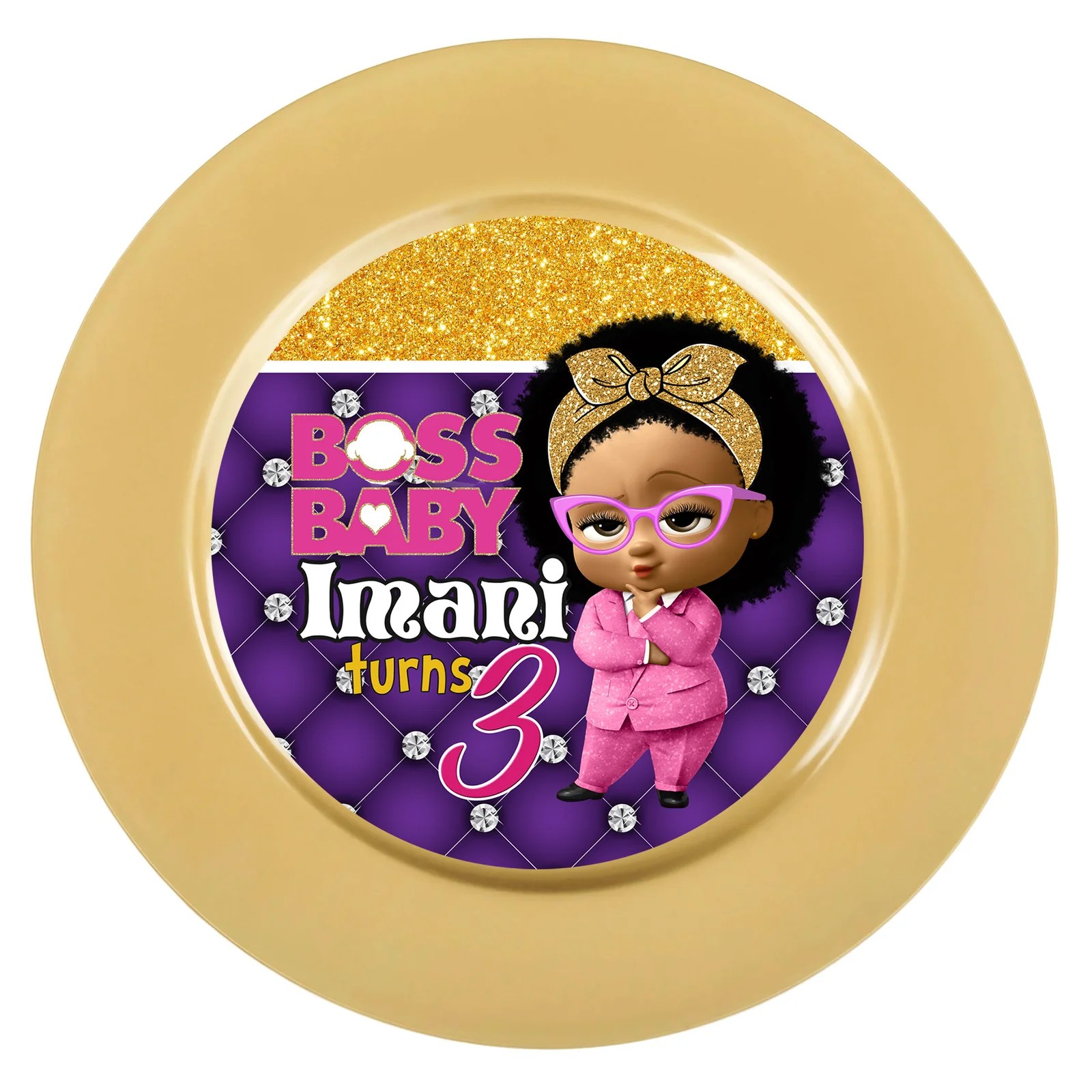 Boss Baby Plate Charger Insert The Brat Shack Party Store