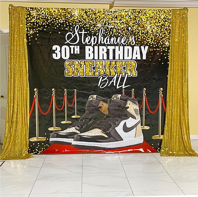 Sneaker Ball Backdrop The Brat Shack Party Store