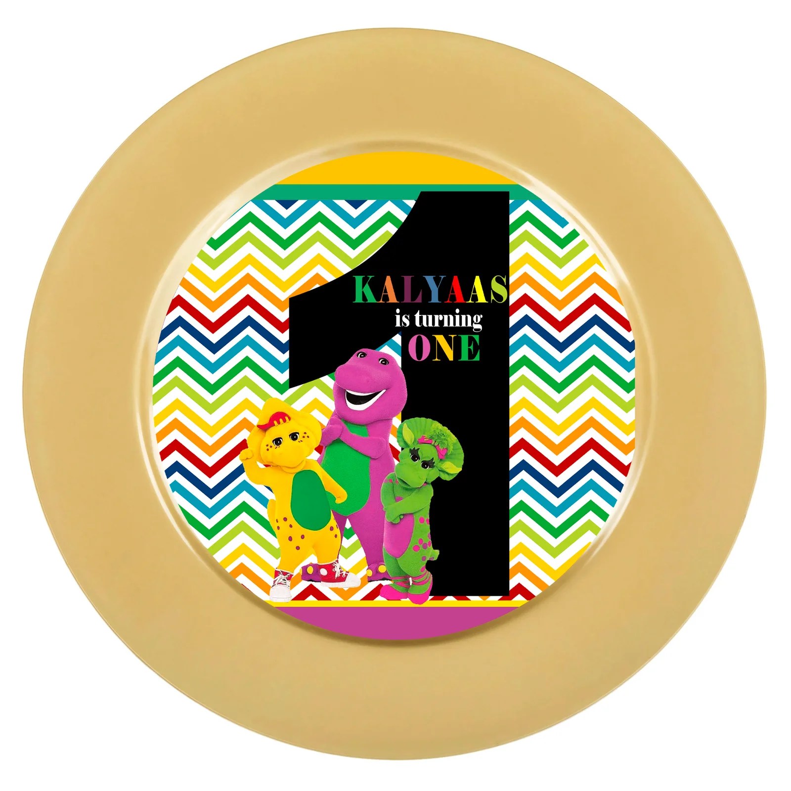 Barney Plate Charger Insert The Brat Shack Party Store