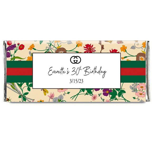 Gucci Inspired Personalized Chocolate Wrapper HersheyThe Brat Shack