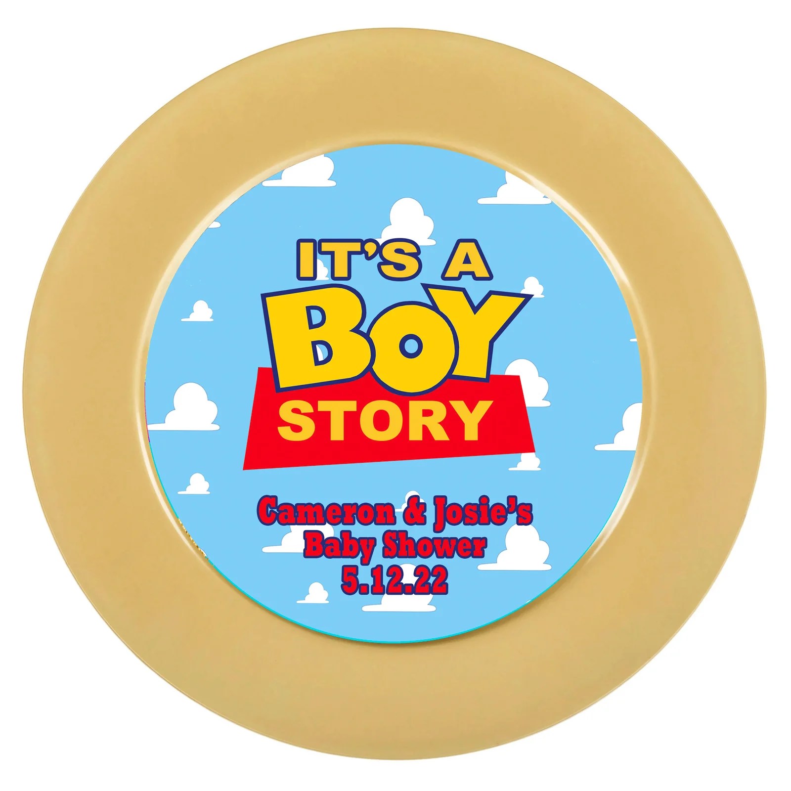 Boy Story Plate Charger Insert The Brat Shack Party Store