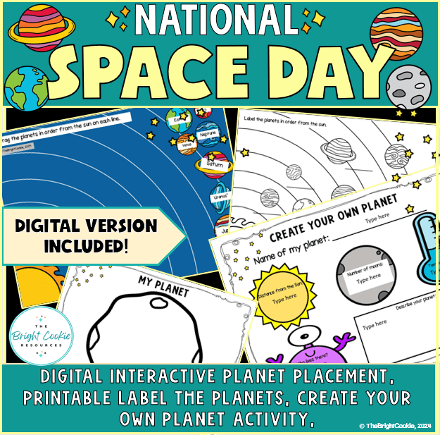 National Space Day - Space Activities for Elementary - The Bright Cookie