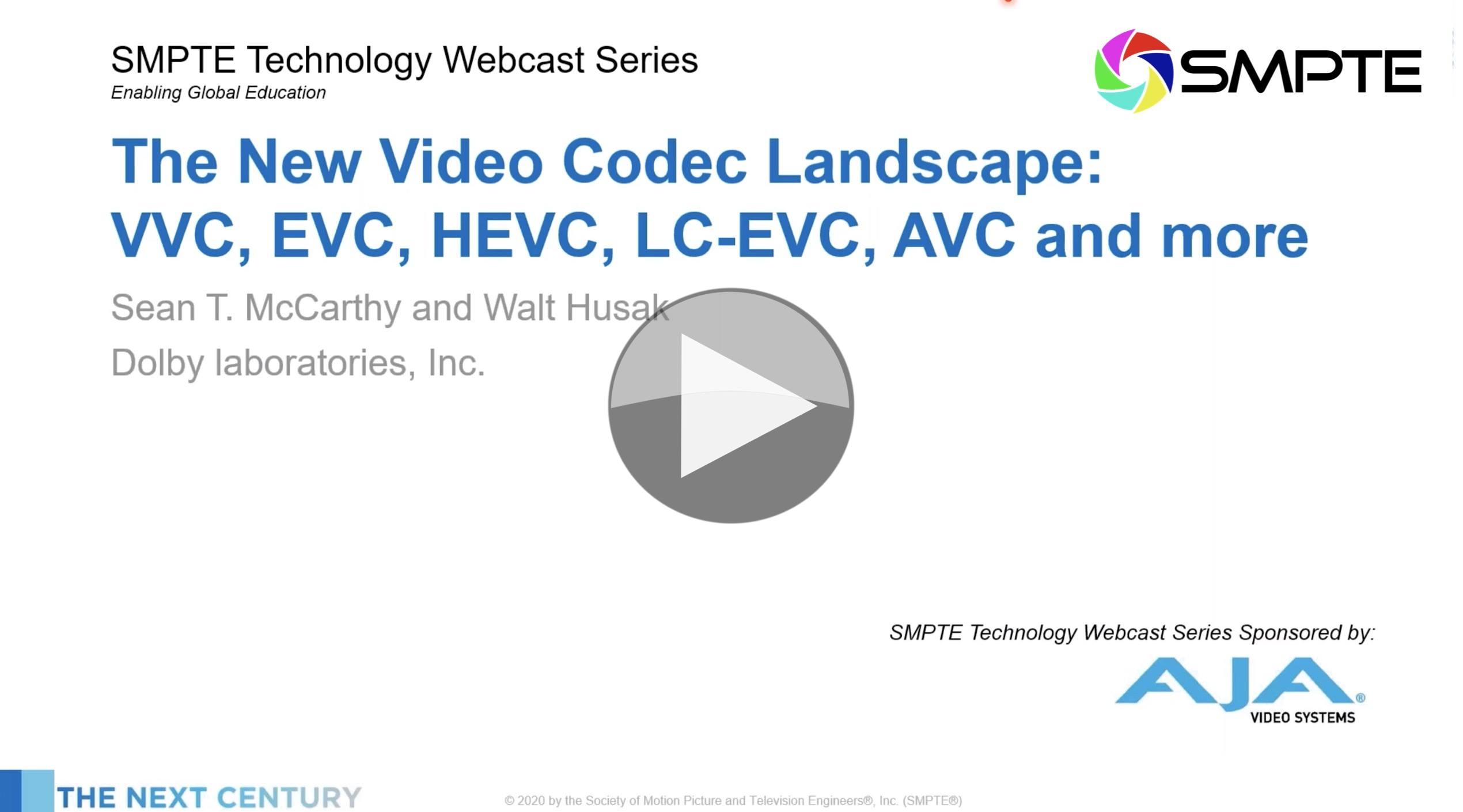 Video The New Video Codec Landscape VVC, EVC, HEVC, LCEVC, AV1 and