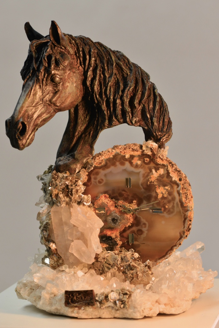 Clock with Horse The Bronze Gallery