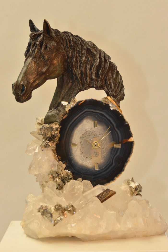 Clock with Horse The Bronze Gallery