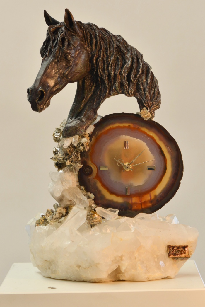 CLOCK WITH HORSE The Bronze Gallery