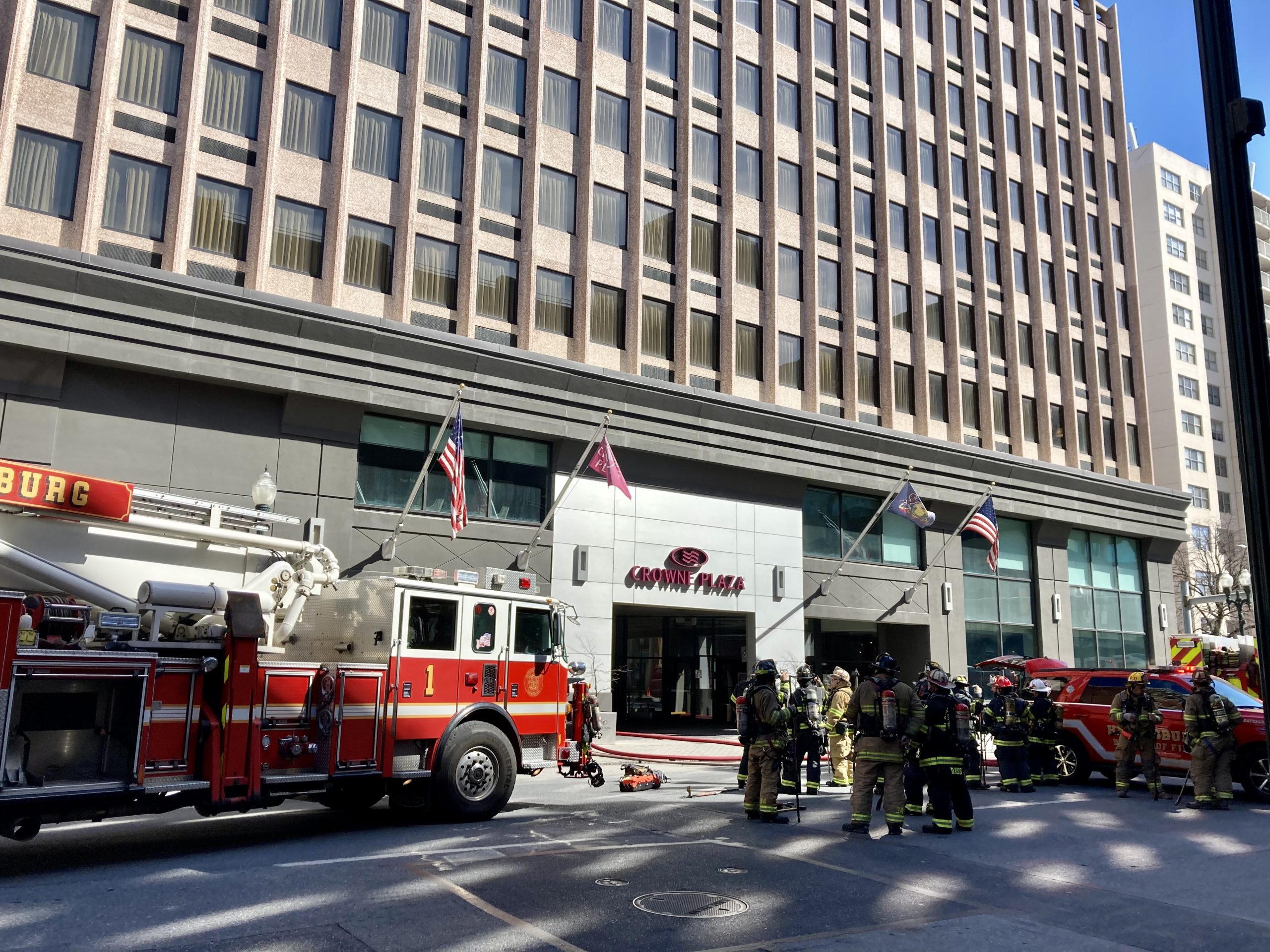 Fire in downtown Harrisburg's Crowne Plaza causes minimal damage, no
