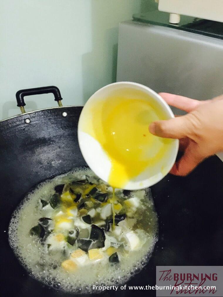 Chinese Spinach with Three Eggs (三蛋菜） The Burning Kitchen