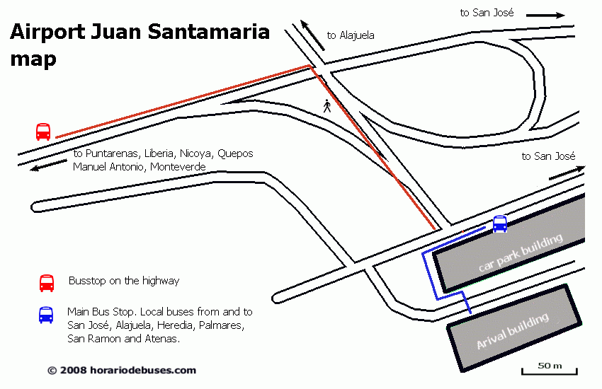 San Jose Costa Rica Airport Terminal Map