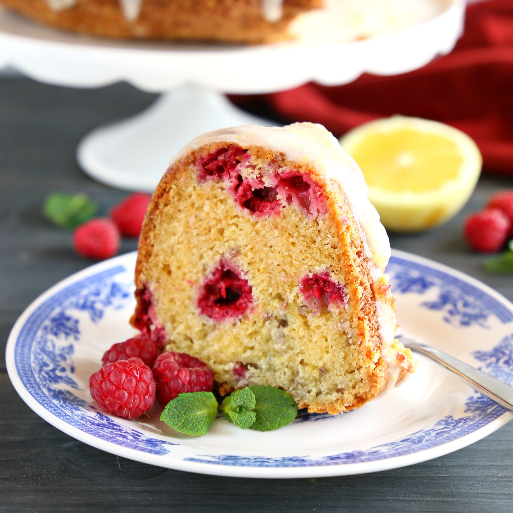 Lemon Raspberry Glazed Bundt Cake The Busy Baker