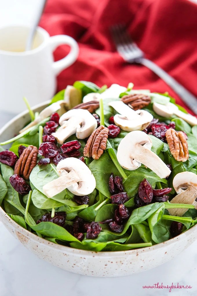 Spinach Salad with Creamy Vinaigrette The Busy Baker