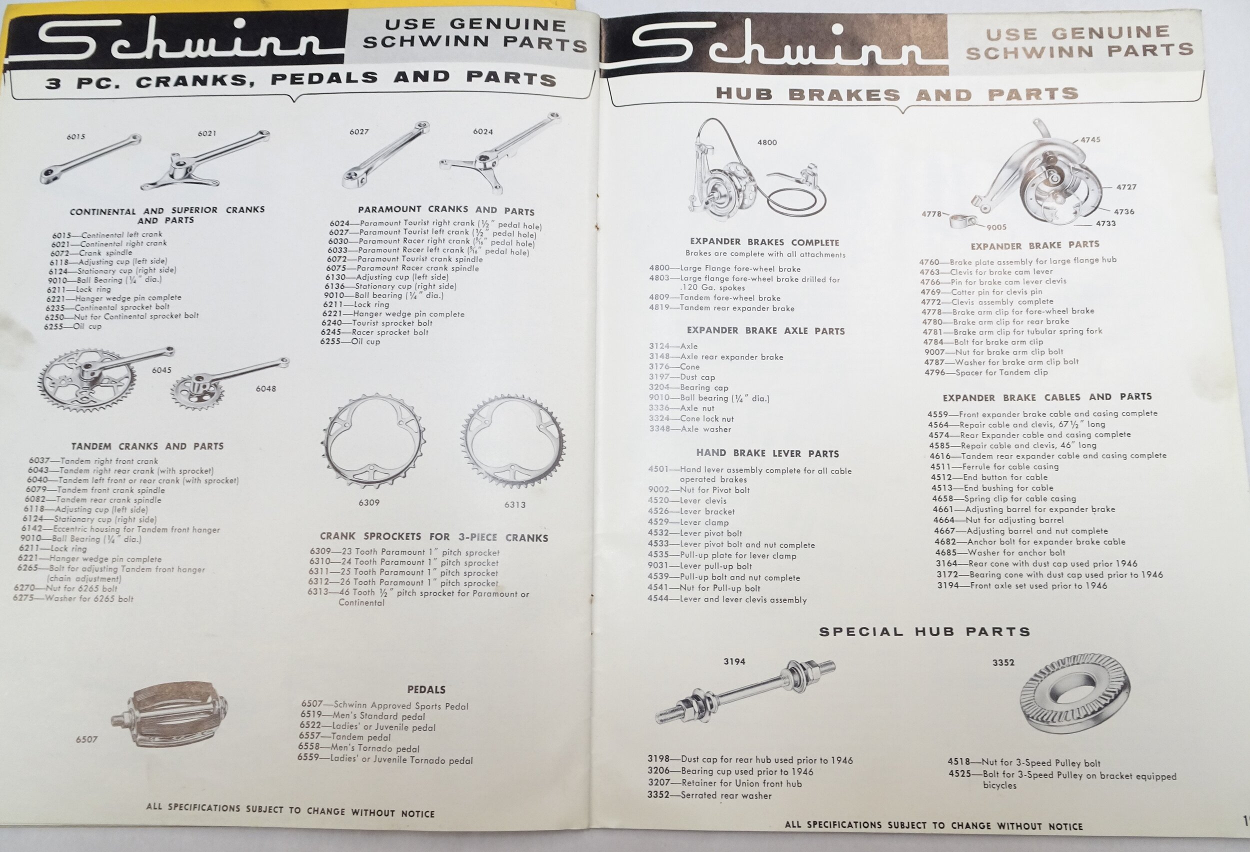 Sold - Vintage 1950's Schwinn Parts & Accessories catalogue | Archive