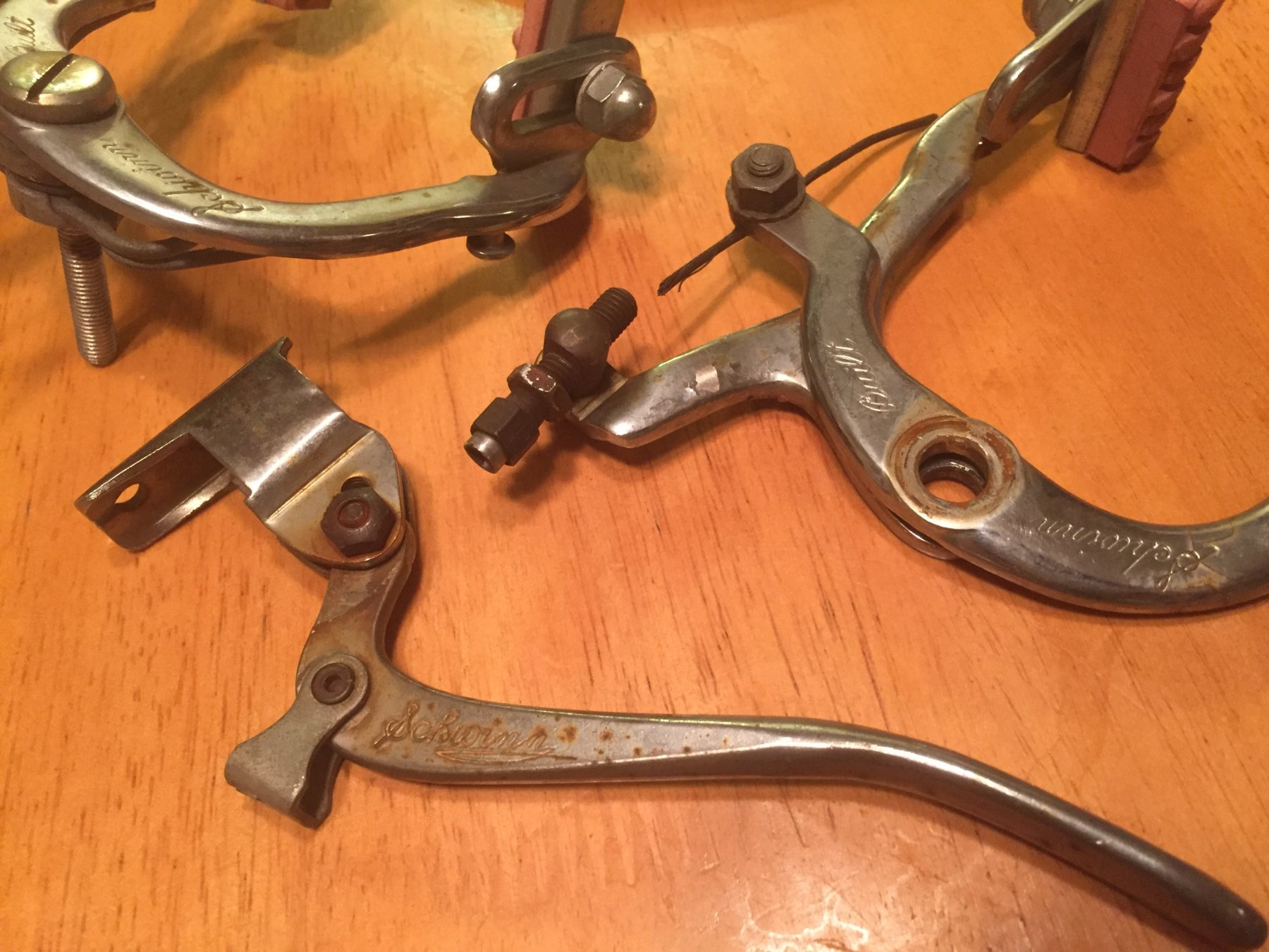 Early schwinn scripted brake parts Sell Trade Bicycle Parts