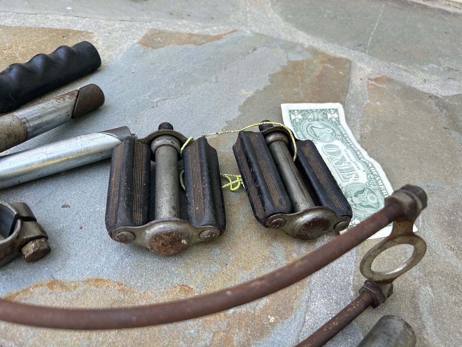 Part Out Blue Air Rider , Early Post War Wheels set, Fenders, Rack, Truss Rods , ladies pedals