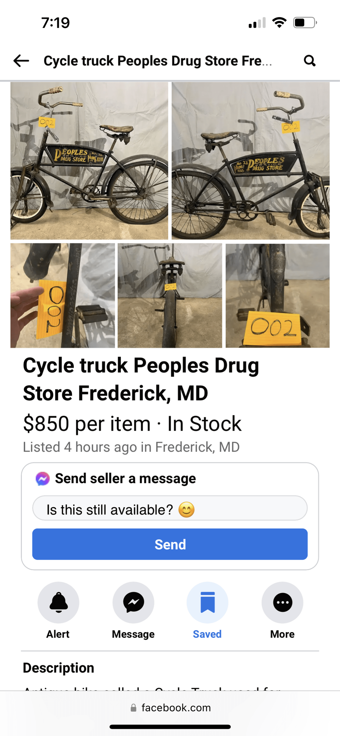 FBM prewar schwinn cycle truck . 850 Frederick MD 4hrs ago Stuff on