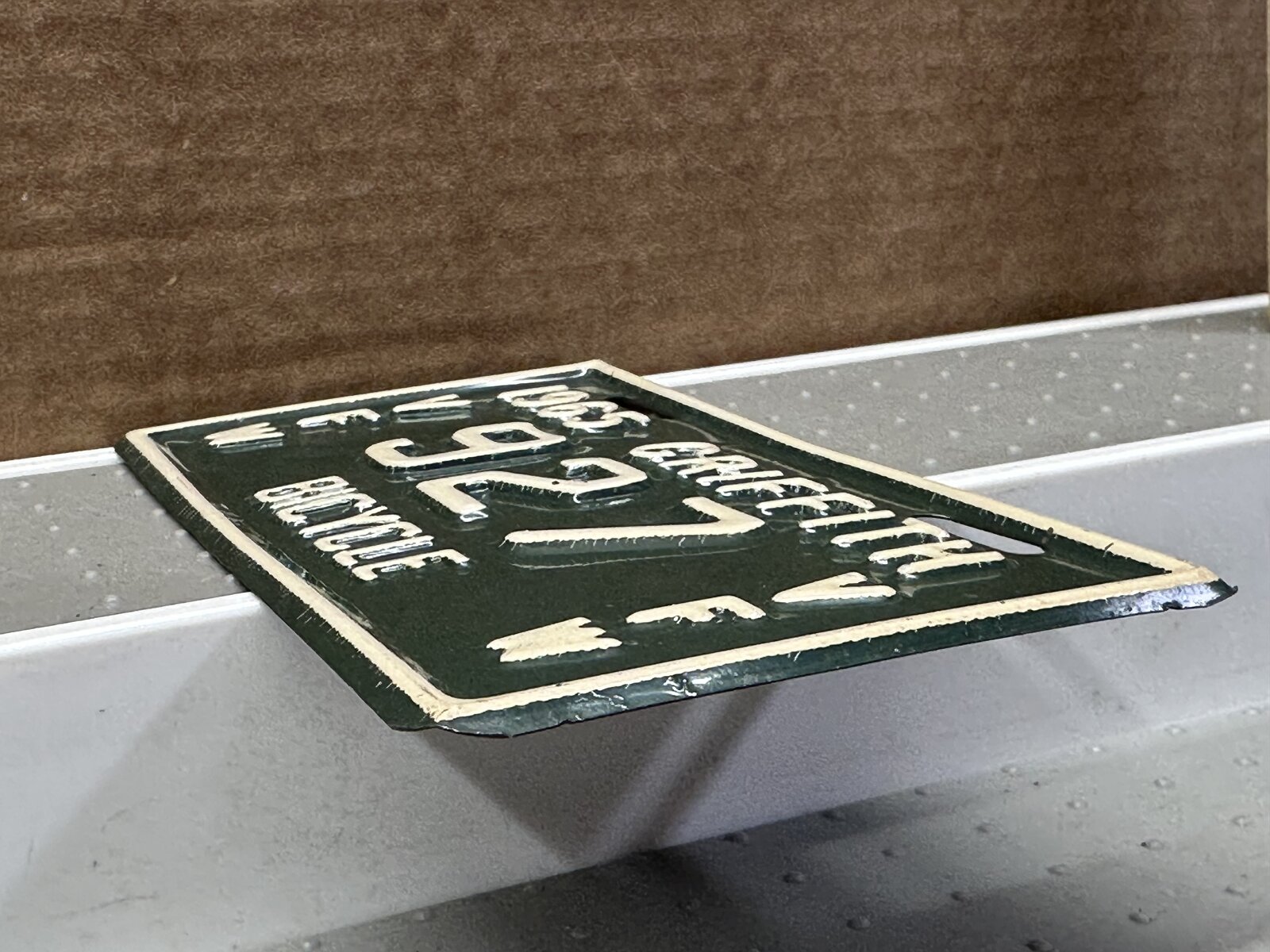 Withdrawn VFW 19641965 Griffith Indiana vintage Bicycle license