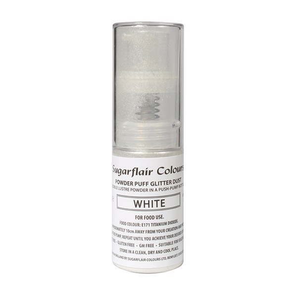 SUGARFLAIR White Powder Puff Glitter Dust Spray 10g