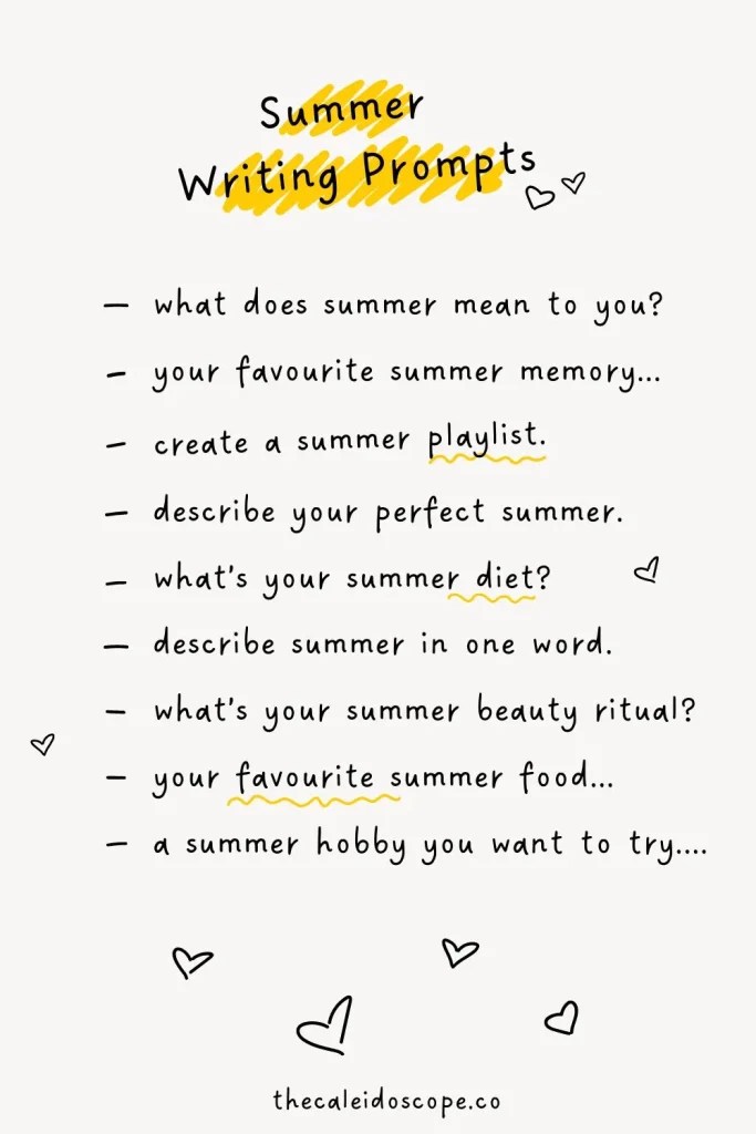 55 Summer Journal Prompts and Ideas 55 Summer Journal Prompts and Ideas