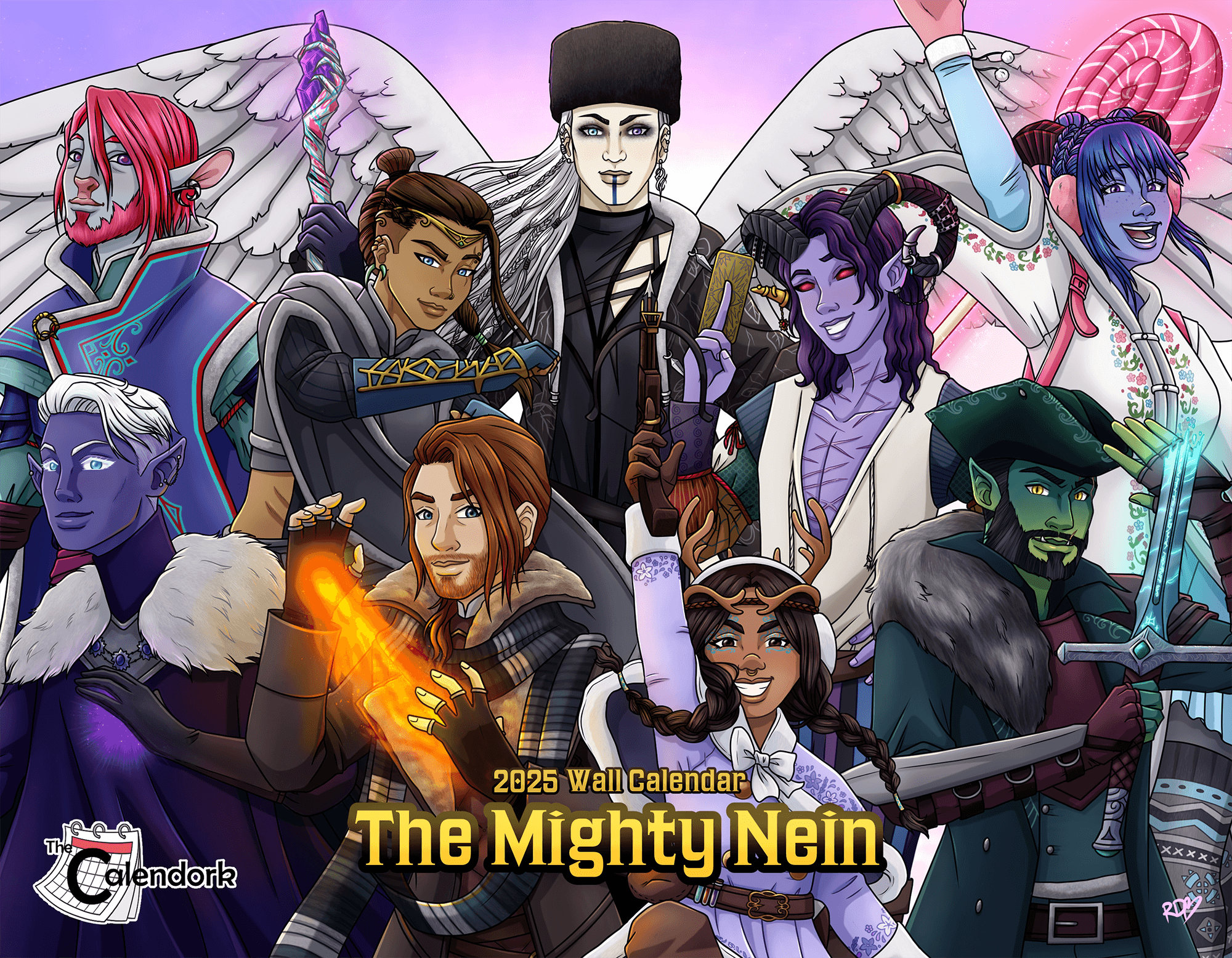 2025 Mighty Nein Wall Calendar The Calendork