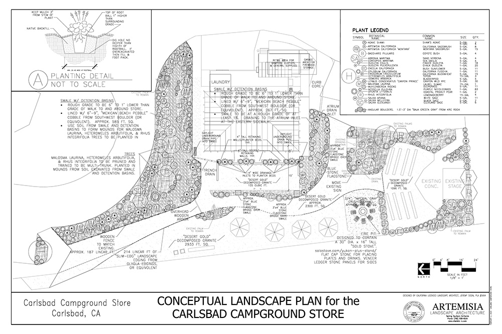 Landscape Concept The Camp Store Carlsbad, California