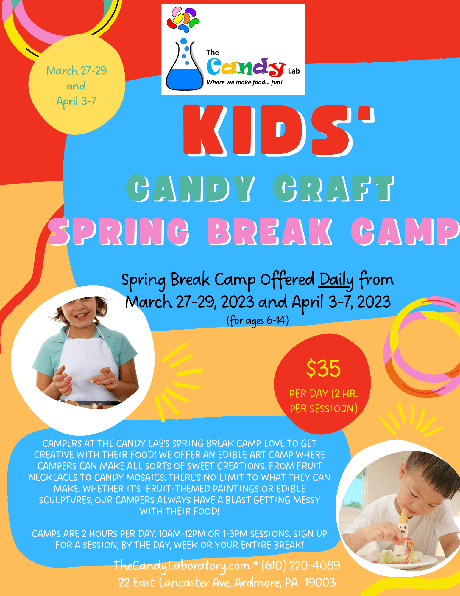 March 27March 29, 2023 Spring Break Candy Craft Camp The Candy Laboratory