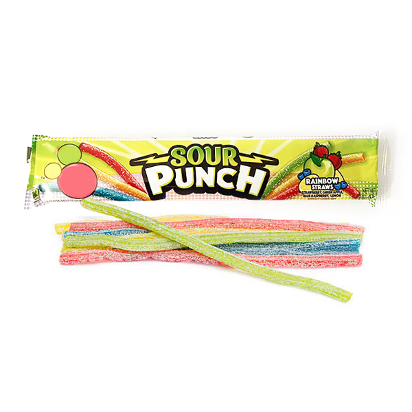 SOUR PUNCH RAINBOW STRAWS 57G The Candyland