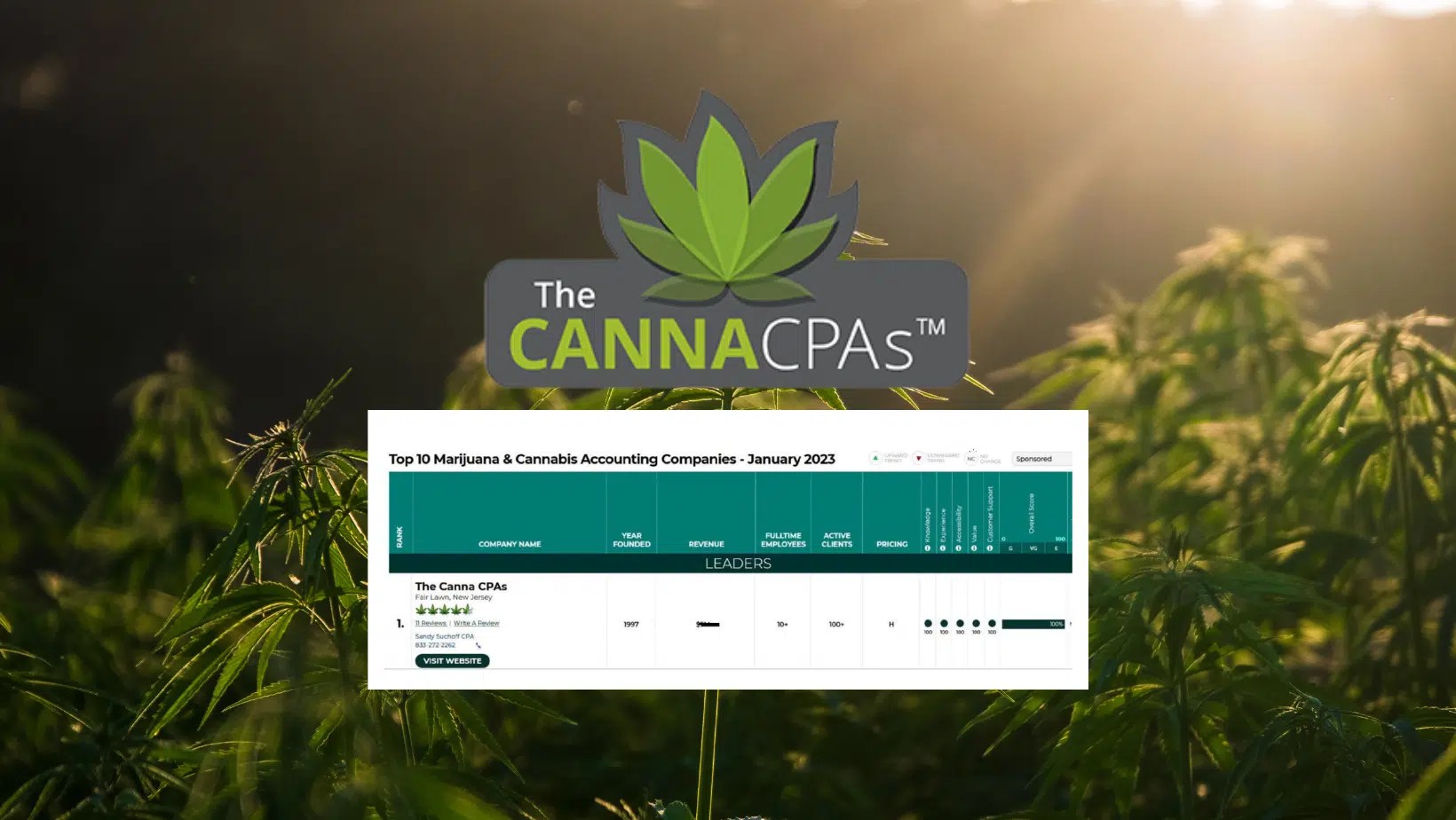 The Canna CPAs receive the highest accolades as the topnotch marijuana