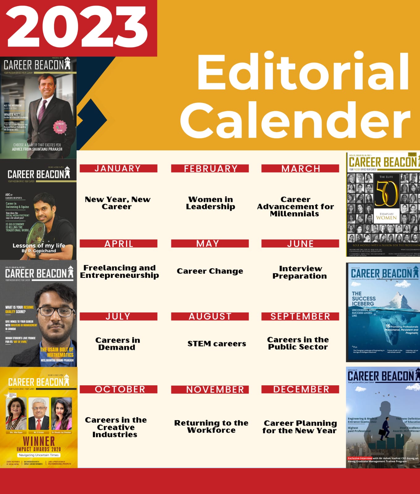 Career Beacon Editorial Calendar 2023