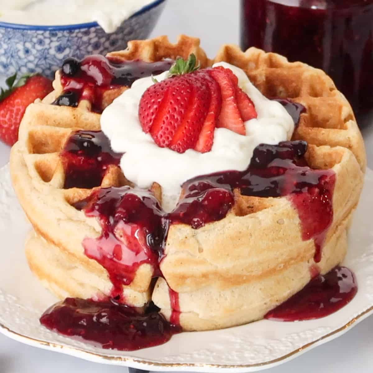 Homemade Belgian Waffles Recipe The Carefree Kitchen