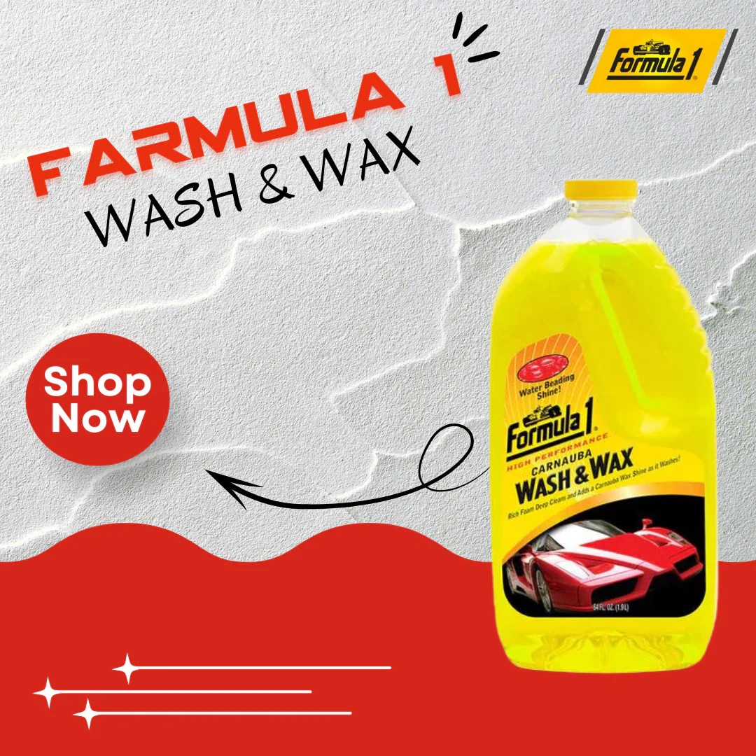 Buy Car Shampoo & Wax Formula1 Plastic Bottle Pack 1.90L Carnauba Wash&Wax 764010 Formula 1