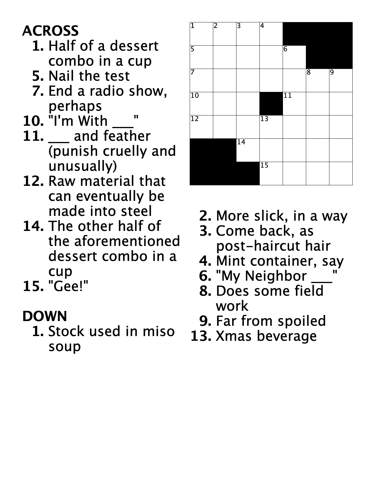 Crossword The Carletonian