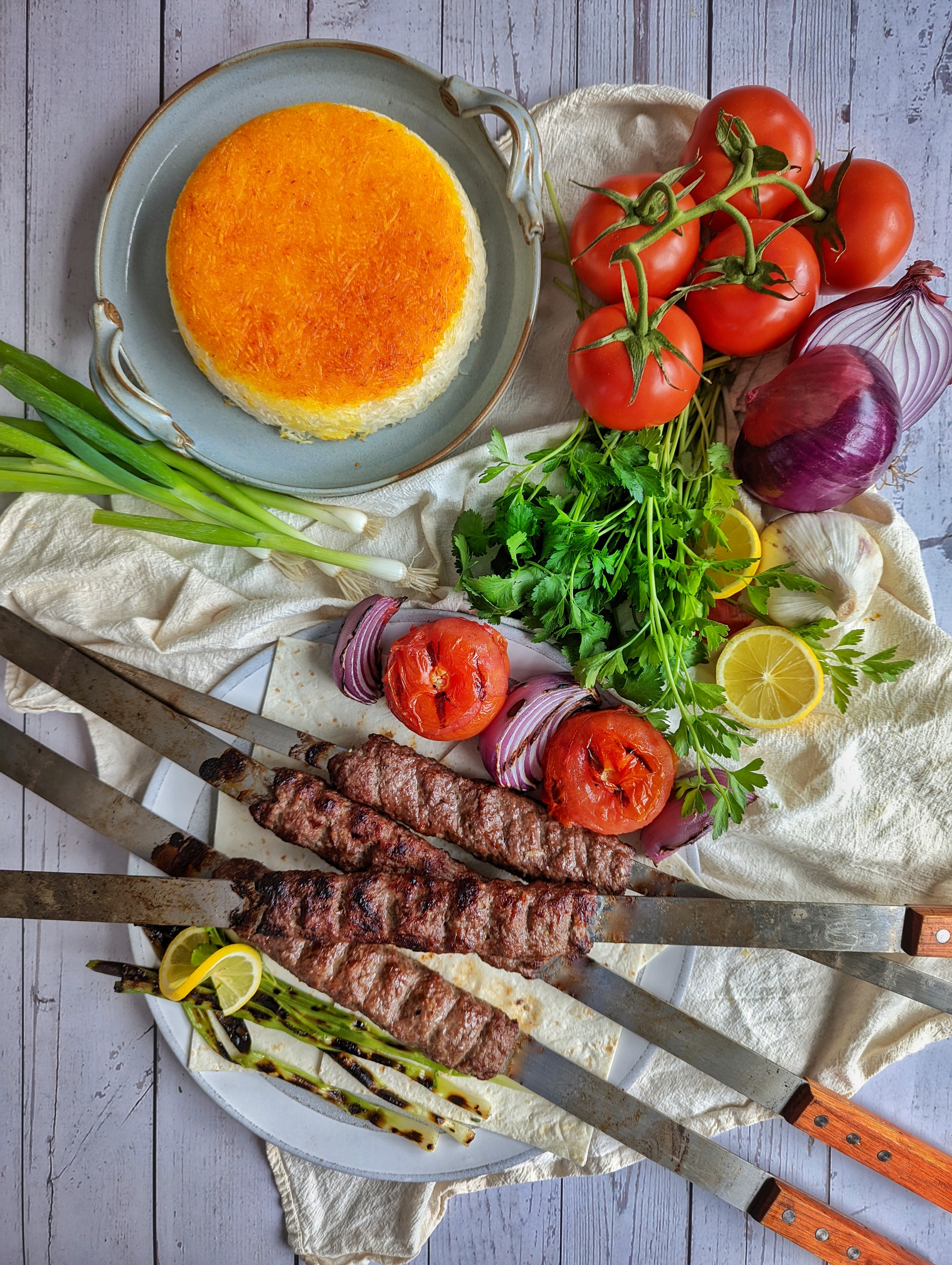 Kabob Koobideh - Grilled Skewered Kebab - The Caspian Chef - Omid Roustaei