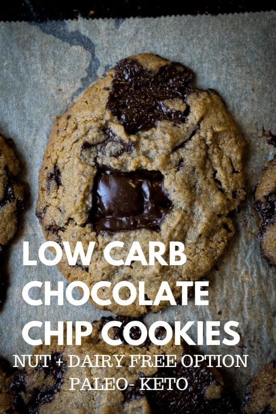 Low Carb Chocolate Chip Cookies (Paleo, Keto, Nut Free Option)