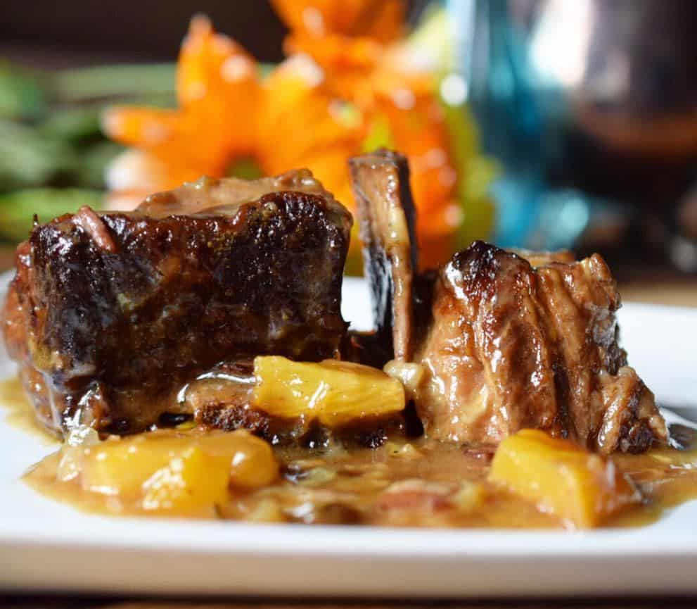 Gluten Free Short Ribs with Pineapple + Herbs (Whole30, Paleo)