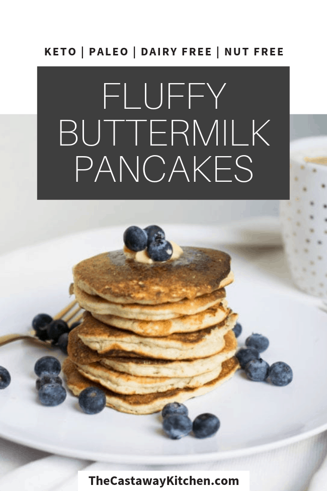 Keto Buttermilk Pancakes (Nut Free, Dairy Free, Paleo)