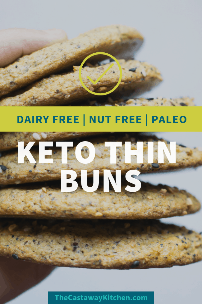 Keto Thin Buns (Dairy Free, Nut Free, Paleo) The Castaway Kitchen