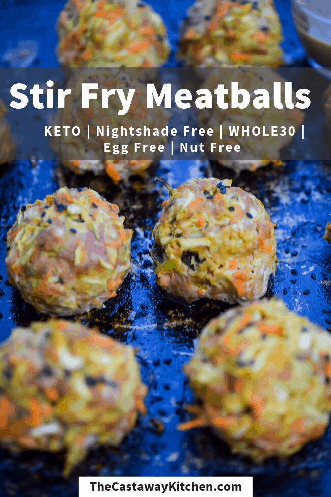 Stir Fry Meatballs (Paleo, Keto, Whole30, Egg Free)