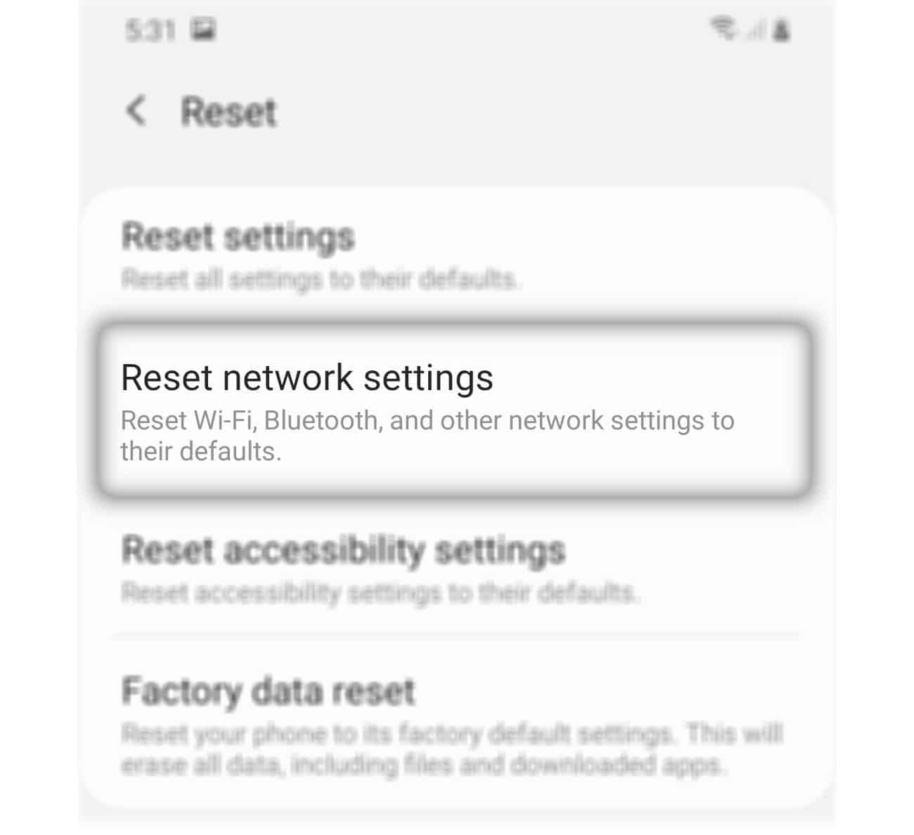 How To Reset Galaxy A20 Network Settings