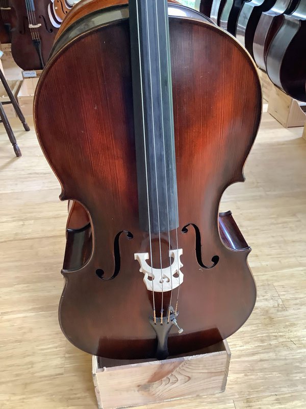 Late 20th century hand carved 4/4 size The Cello Room Selling