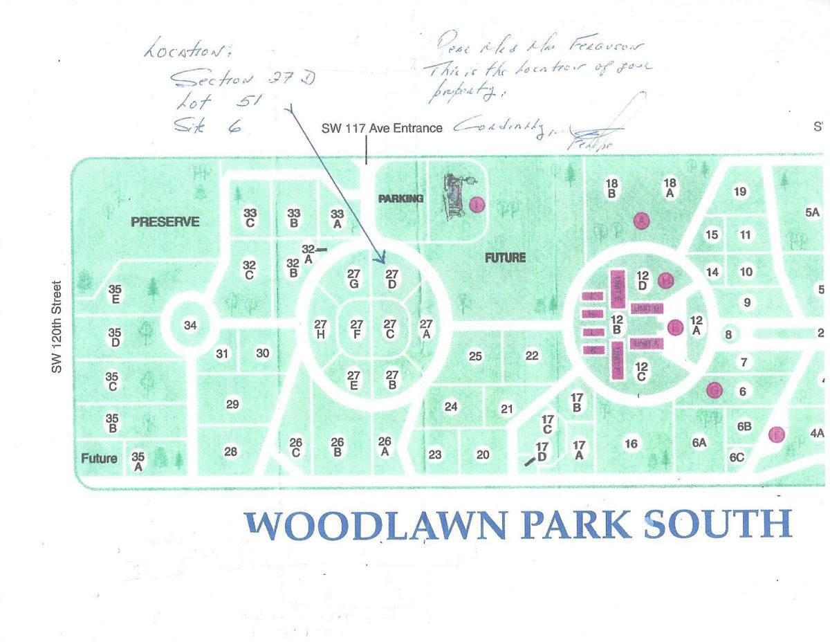 DD Companion Grave Space for Sale 8500! Woodlawn Park Cemetery South