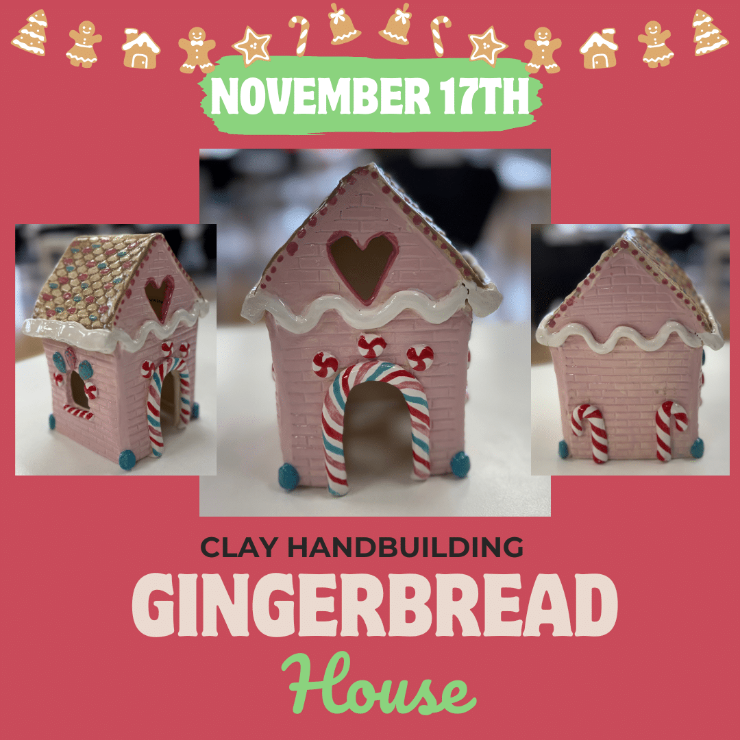 Clay Gingerbread House, handbuilding The Ceramics Studio Etc