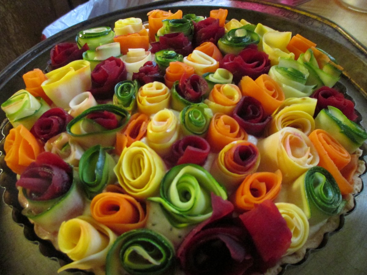 Vegetable “Roses” Cheese Tart The Charmed Kitchen